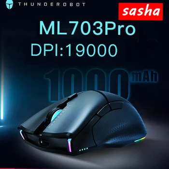 Thunderobot Ml703pro Wireless Gaming Mouse 19000dpi Paw3370 Simétrico Formulário de Recarga de Dois modos Para notebook Pc Gamer