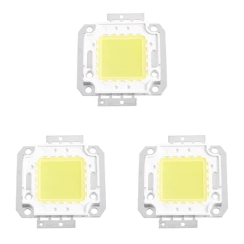 3X Forma de Quadrado Branco DC Lâmpada de Luz da ESPIGA do Módulo LED SMD Chip 30-36V 20W