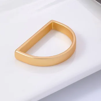 De Aço inoxidável, Anéis de Guardanapo Fosco de Ouro Semicírculo Anéis de Guardanapo de Metal Anel de Guardanapo Titular Moderno e Minimalista em forma de D com Fivela