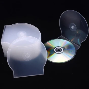 1/3PCS Plástico Transparente Peça Única Rodada Caso de Disco CD Engrossado CD DVD Caixa de Caso de Disco de Armazenamento de Caixa de