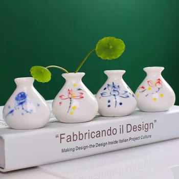 Cerâmica Mini pintados à Mão Vaso Hotel Home Mobiliário Decorativo Mesa de Chá Chá Produtos Acessórios da Arte Hidropônico Vaso