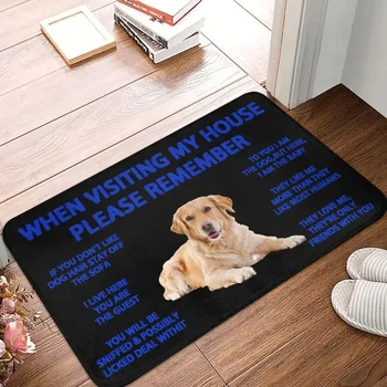 Personalizado Golden Retriever Capacho Tapete Anti-Derrapante Cão Bonito Cozinha, casa de Banho Quarto Tapete Carpete 40*60cm