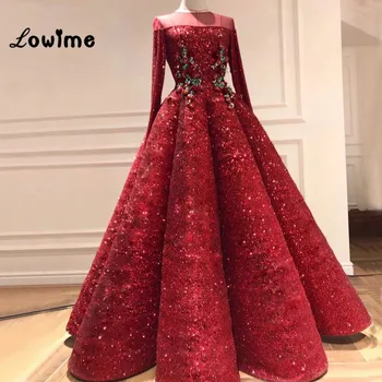 Vermelho Árabe Vestidos De Noite Turco Dubai Oriente Médio, As Mulheres De Vestido De Baile De 2018 Abiye Kaftan Robe De Sarau Festa De Vestidos De Alta Costura