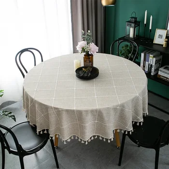 Tecidos para a mesa redonda de suspensão pompons de Mesa toalha de mesa tabley de casamento elegante toalhas de mesa