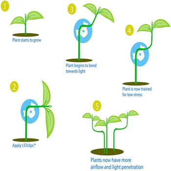 10×360° Ajustável Planta Bender Clipe Para Baixo Estresse Da Planta De Formação Jardim Titular Cuidados Com As Plantas De Treino Ligeiro Crescimento De Plantas Botão