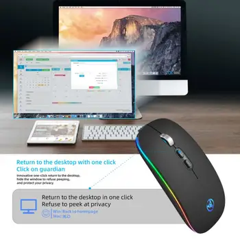RYRA 2.4 Ghz Único Modo de Mouse sem Fio Portátil do Mouse de Computador Ergonômico Usb Recarregável Mause Macbook Óptico de Mouses Para Notebooks