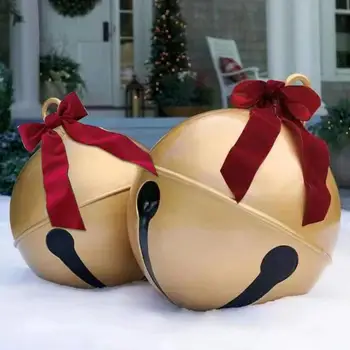 Natal Inflável Artesanato Bell Brinquedo Gigante de PVC de Bola Decoração com balões ao ar livre 60cm de Impressão Festa de Ano Novo de Suprimentos