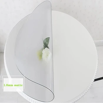 Toalha de mesa redonda Transparente de Plástico Macio do PVC Impermeável Oilprpoof Sala de Jantar, Mesas de Cozinha, Secretária Protetor de Decoração de Casa