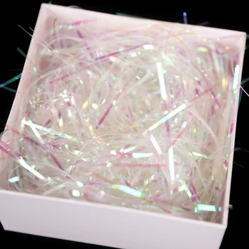 500g de ráfia colorida caixa de presente de enchimento de açúcar caixa de confetes de dobra de papel transparente PP seda material de embalagem de presente de suprimentos