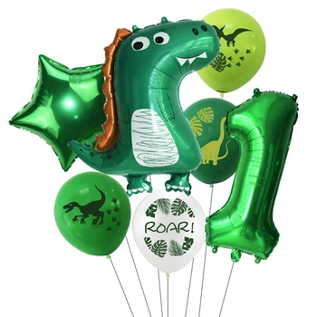 Dinossauro Festa do Balão Dinossauro Aniversário Banner Selva de Animais Selvagens de Festa de Crianças Festa de Aniversário Dino 1ª Festa de Aniversário, Decoração