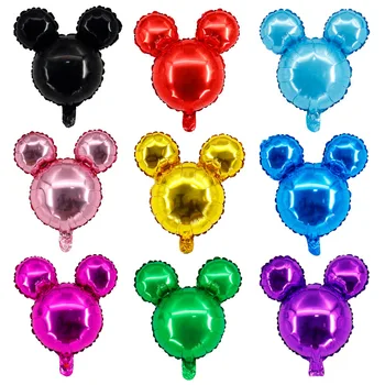 10pcs 16inch que a Disney do Mickey Mouse Balões Minnie Cabeça Folha de Balão de Hélio Globos do Chuveiro de Bebê Festa de Aniversário, Decoração de desenho animado Toy