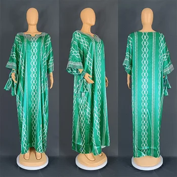 2023 plus size afrikanisches bubu kleid mit headtie für frauen elegante dame hochzeits abend festa kleider muçulmano de eid