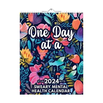 Papel De Saúde Mental Calendário Da Família Planejador Engraçado 2024 2024 Calendário Hangable Diária Da Agenda De Casa
