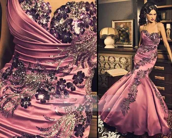 frete grátis sereia beading hotéis baratos de desconto em stock cetim sequins novo Elegantes Vestidos de Baile cor-de-rosa Longo de dama de honra, Vestido de Noite