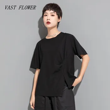 manga curta oversized preto de algodão casual solta verão tee t-shirt das mulheres t-shirt mulher tshirt 2023 crop top roupas de streetwear