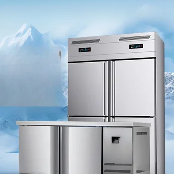 Quatro porta do frigorífico, comercial, refrigerado a ar, frost free, refrigeradas, cozinha, freezer, cozimento e refrigeração workbench