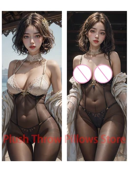 Anime Dakimakura seios grandes menina bonita AI ilustração de duas faces de Impressão em tamanho natural do corpo, travesseiros tampa de Adultos fronha