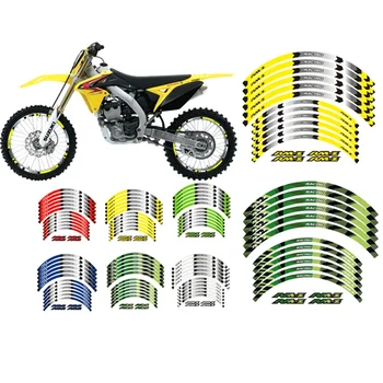 Venda quente de Motocicleta 17inch Roda Adesivo Decalque Reflexiva Rim Para Suzuki RMZ250 RMZ 250 2004-2021