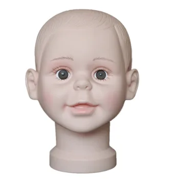 Materno-Infantil e Armazenamento de Cabeça de Manequim infantil Bebê Chapéu de Exibição Adereços Peruca Lenço de Mostrar o Grande kid Crianças Textura do Cabelo da Cabeça